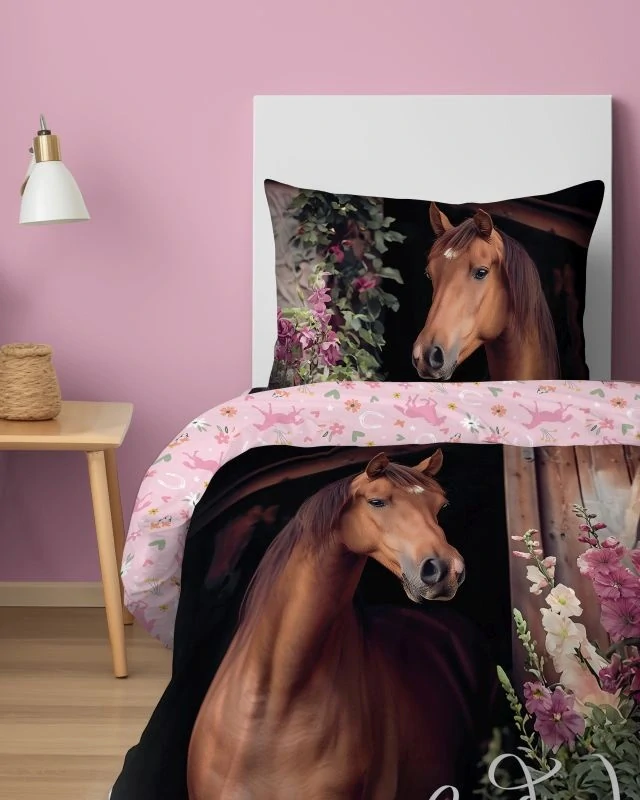 DETEXPOL Povlečení Kůň dobré ráno Bavlna, 140/200, 70/80 cm