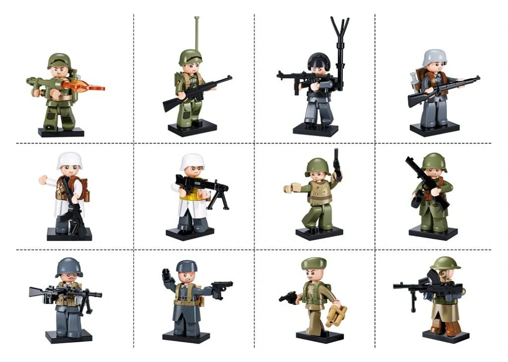 Sluban Army M38-B1307 Figurky vojáků z druhé světové války 1 ks