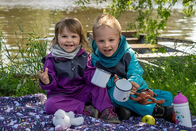 Unuo Batolecí softshellové kalhoty bez zateplení Černá 92/98