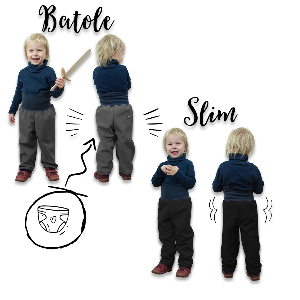 Unuo Batolecí softshellové kalhoty s fleecem Černá 86/92 SLIM