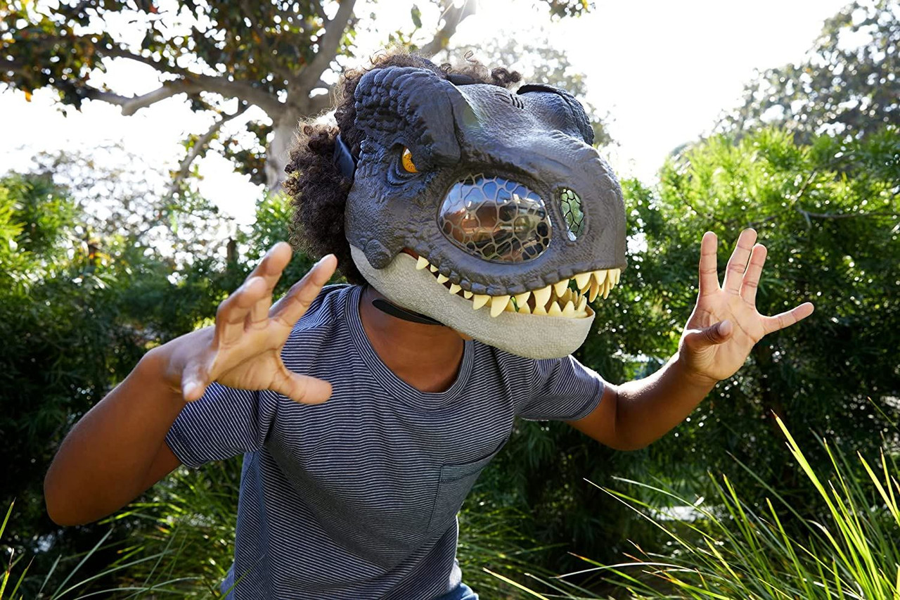 Mattel Jurský svět Maska na obličej se zvuky T-REX