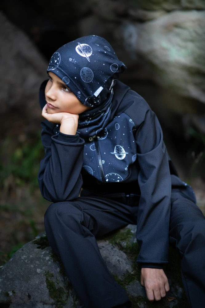 Unuo Dětská čepice fleecová Homeless Planety S (45-48 cm)