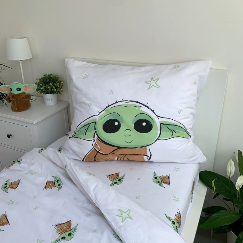 Jerry Fabrics Povlečení Star Wars Baby Yoda  Bavlna, 140/200, 70/90 cm