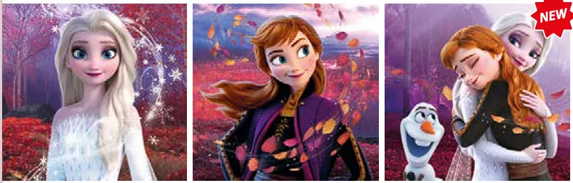 CLEMENTONI Puzzle Ledové království 3x48 dílků