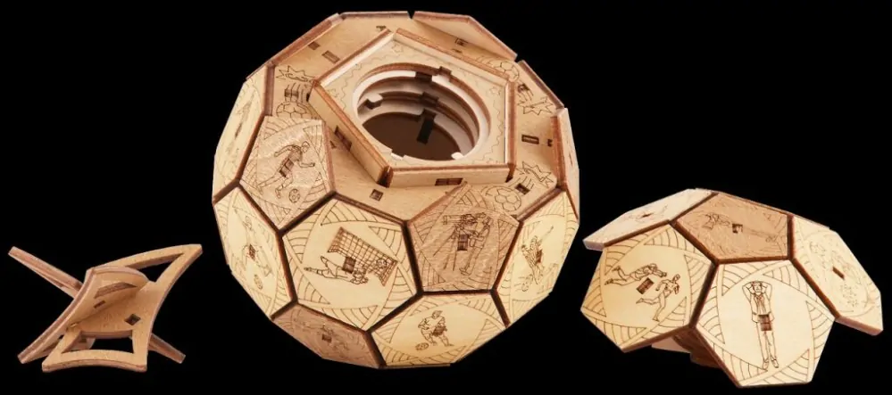 EscapeWelt Dřevěný hlavolam Quest Ball