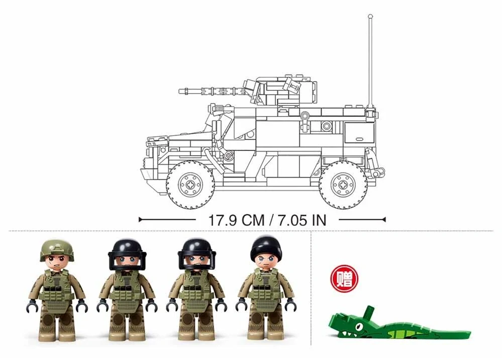 Sluban Model Bricks M38-B1179 Obrněné bojové vozidlo Typhoon VDVS v měřítku 1:35