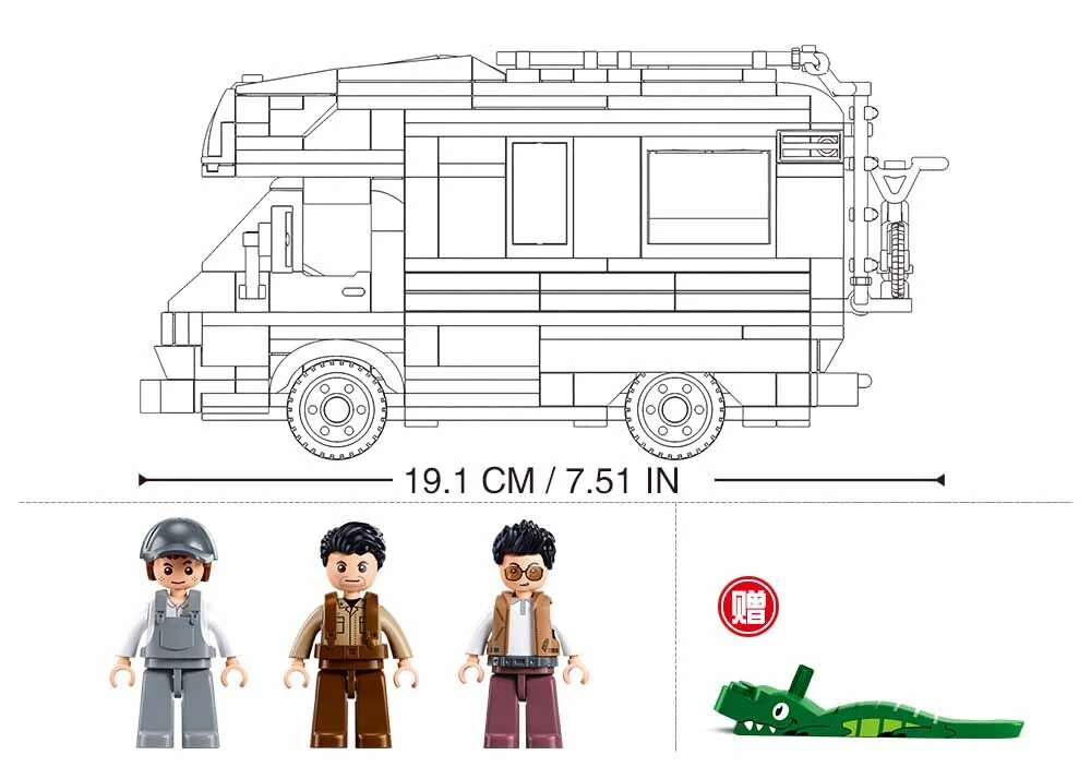 Sluban Model Bricks M38-B1193 Obytný vůz TS-3 v měřítku 1:35