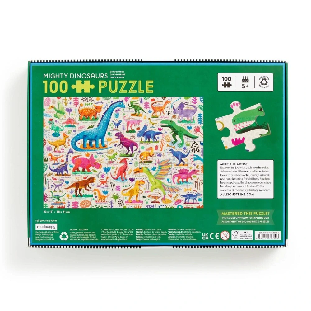 Mudpuppy Puzzle Mocní dinosauři 100 dílků