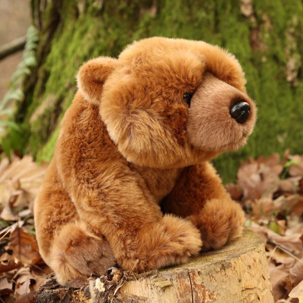 Rappa Plyšový medvěd grizzly sedící 30 cm ECO-FRIENDLY