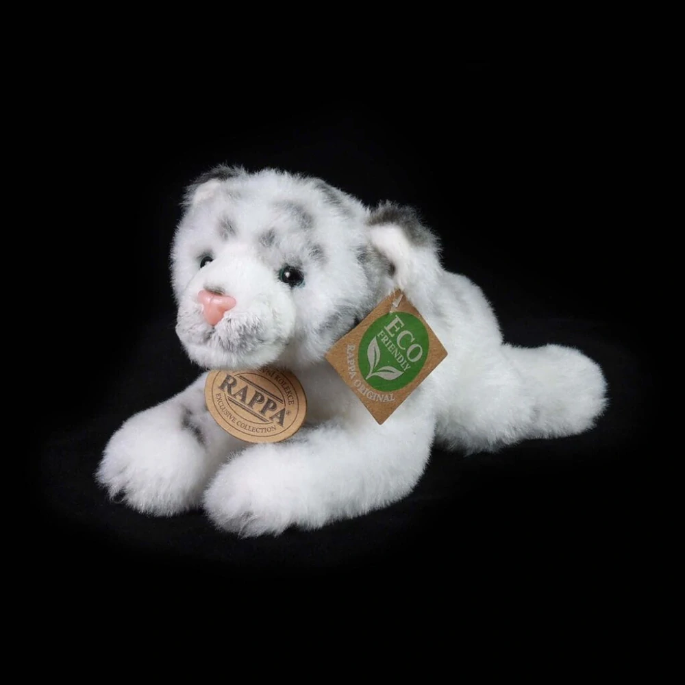 Rappa Plyšový tygr bílý ležící 17 cm ECO-FRIENDLY