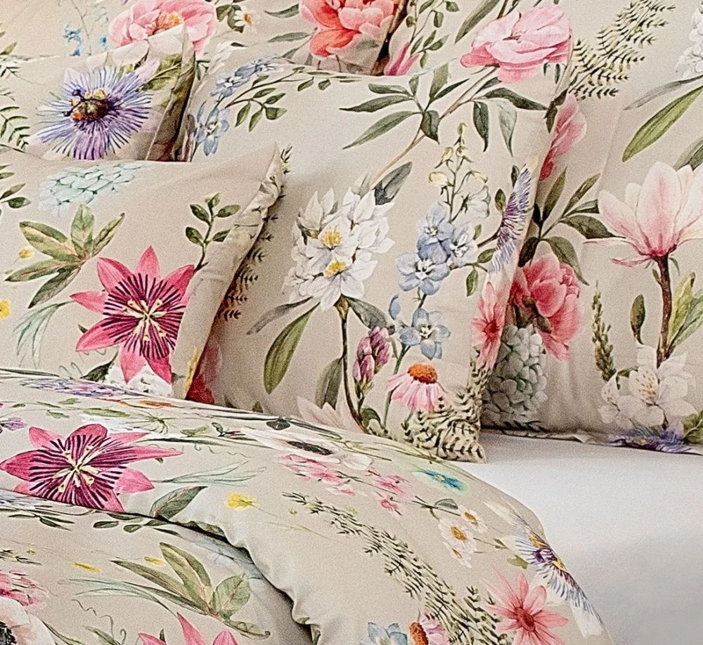 Kvalitex Saténové povlečení LUXURY COLLECTION Botanica elegance, 1x 140/200, 1x 70/90cm