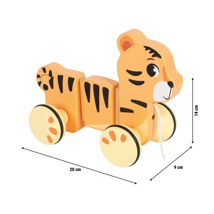 small foot Dřevěná tahací hračka Tygr