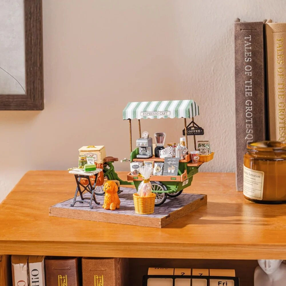 RoboTime 3D dřevěná skládačka Kávový vozík