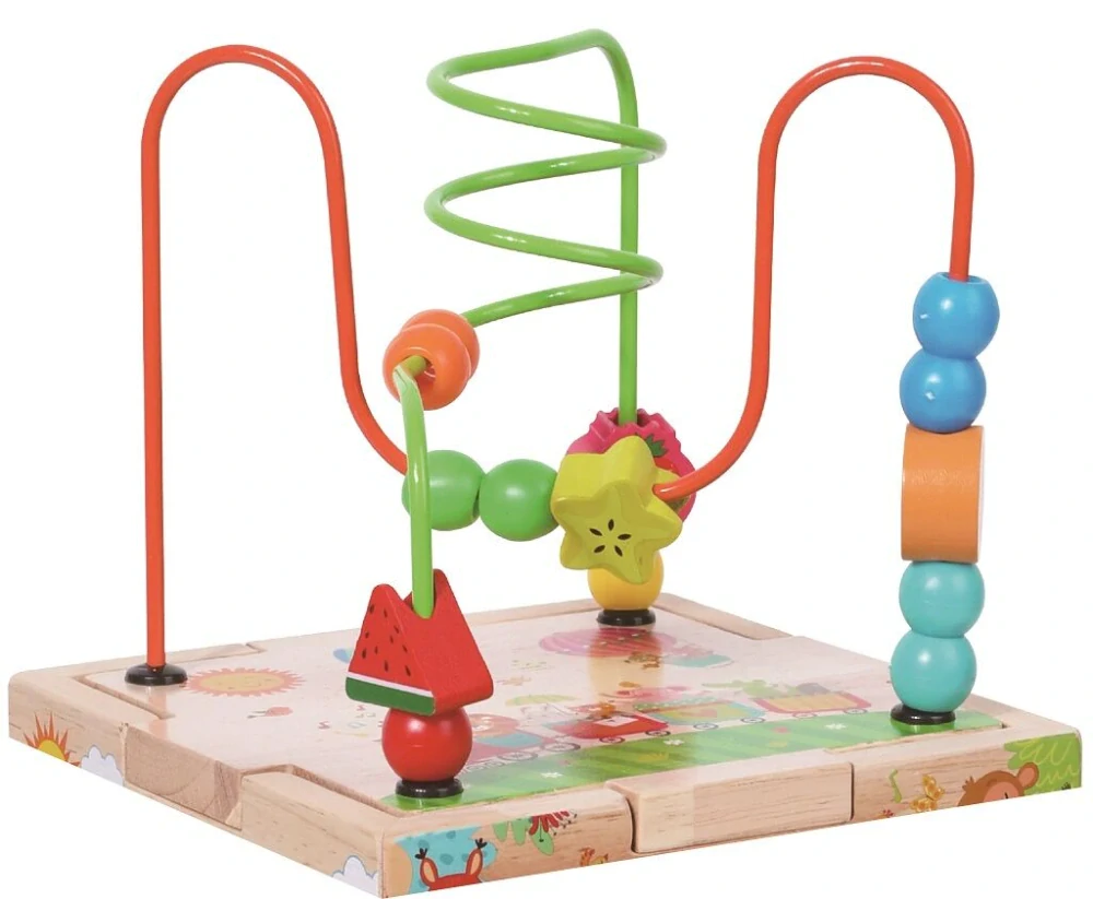 2Kids Toys Motorická kostka s labyrintem Veselá zvířátka
