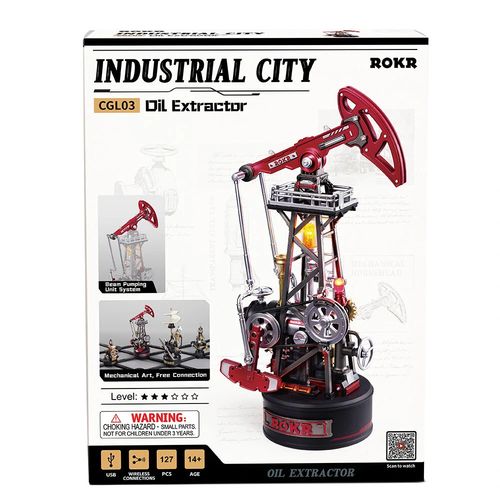 RoboTime 3D mechanická skládačka Ropné čerpadlo
