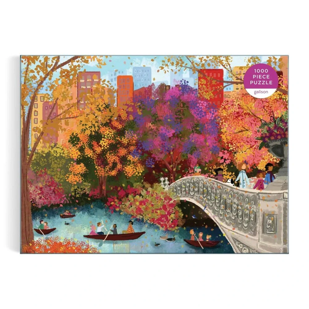 Galison Puzzle Podzim na mostě Bow Bridge Joy Laforme 1000 dílků