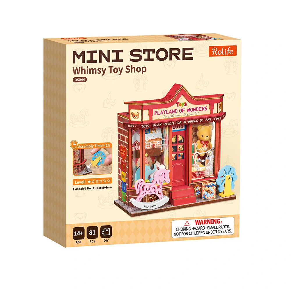 RoboTime 3D dřevěná skládačka Miniatura domečku mini Hračkářství