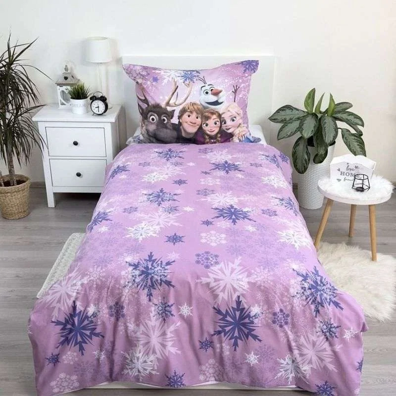 JERRY FABRICS Povlečení Ledové Království Purple 05 Bavlna, 140/200, 70/90 cm