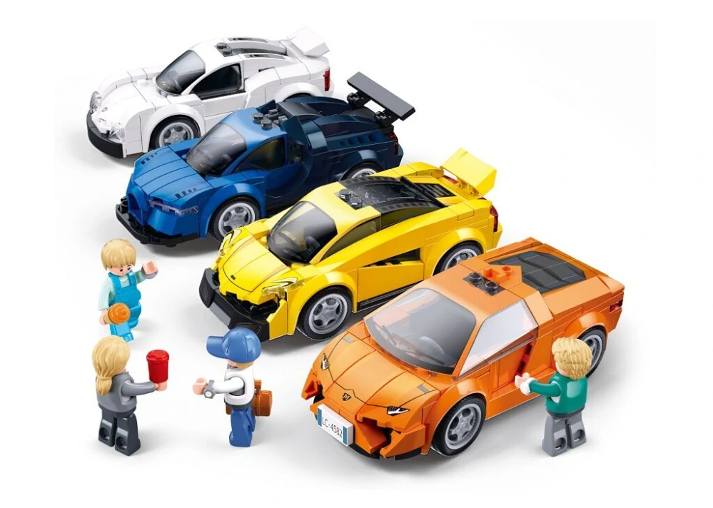 Sluban Metropolis M38-B1505B Závodní auto žluté