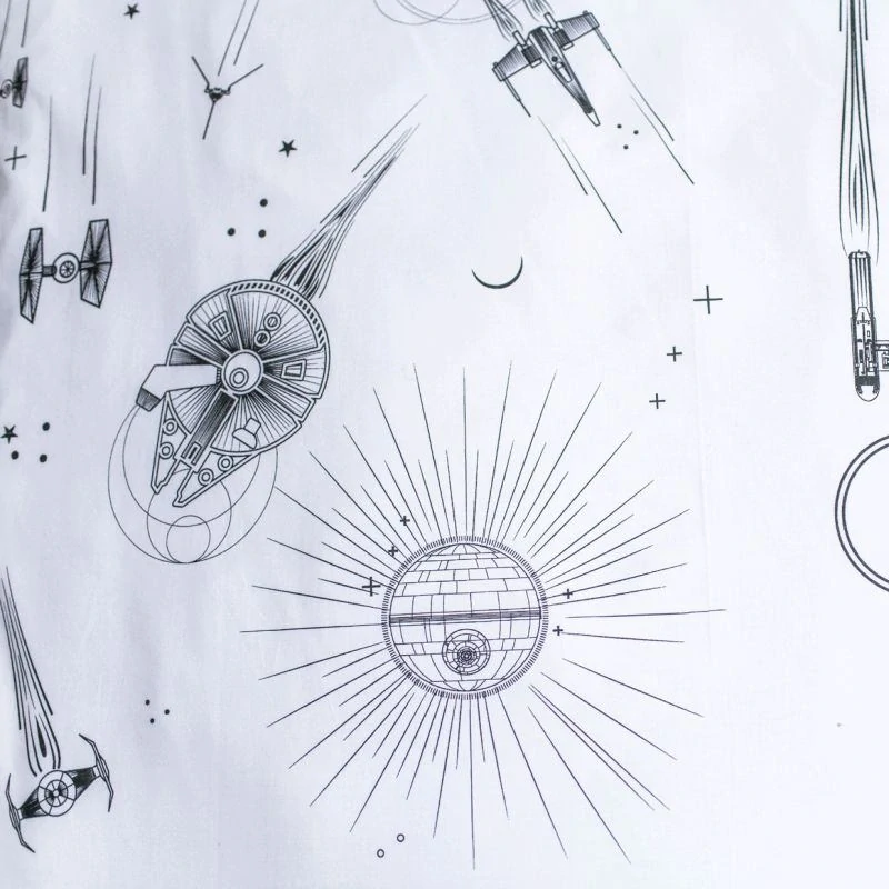 JERRY FABRICS Povlečení Star Wars Death star svítící Bavlna, 140/200, 70/90 cm