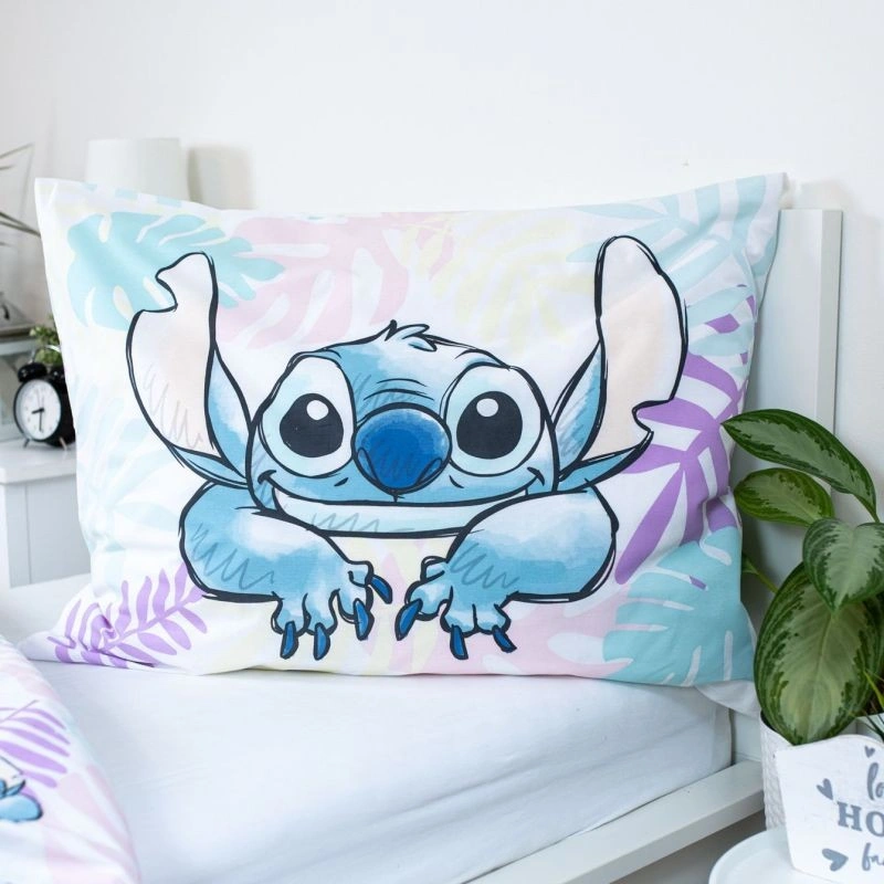 JERRY FABRICS Povlečení Lilo and Stitch Leaves Bavlna, 140/200, 70/90 cm