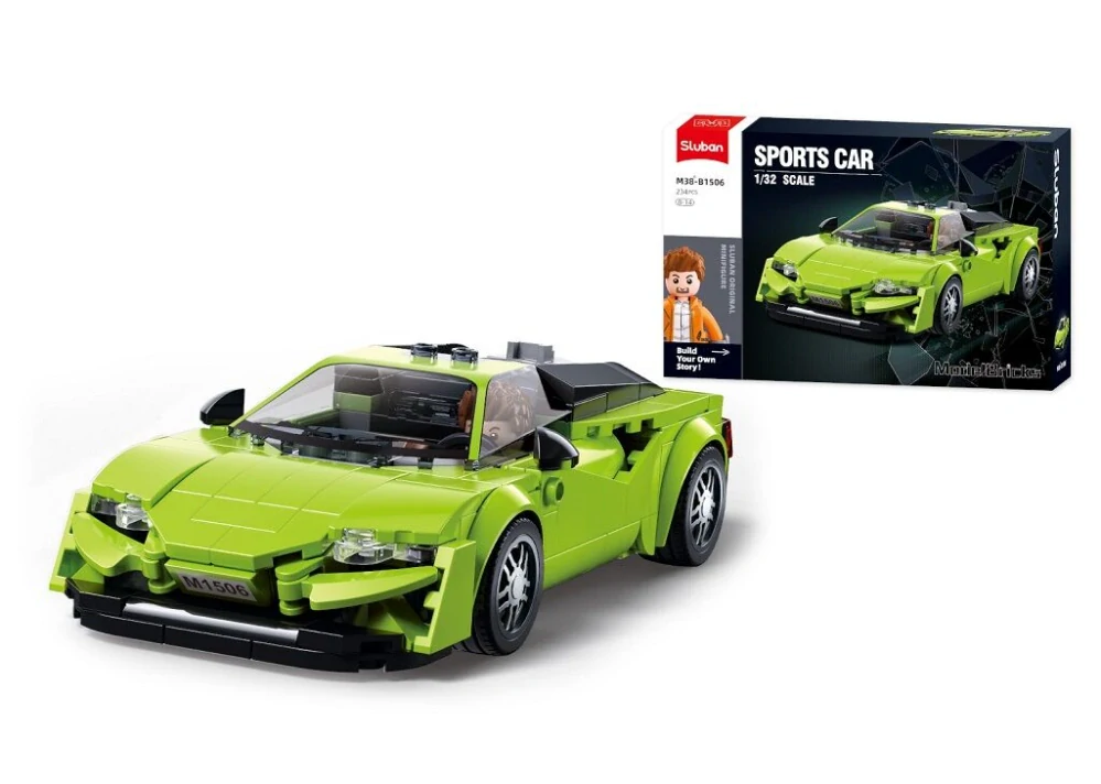 Sluban Model Bricks M38-B1506 Sportovní vůz zelený v měřítku 1:32