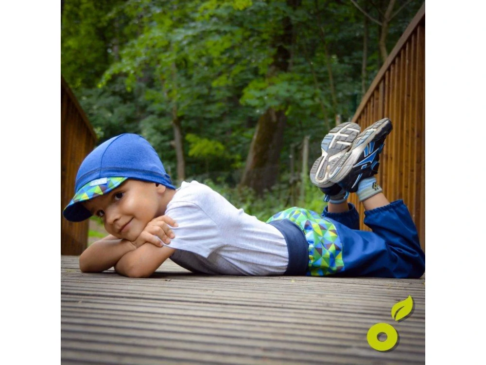 Unuo Funkční čepice s kšiltem a plachetkou UV 50+ Autíčka Šedá XS (42-44 cm)