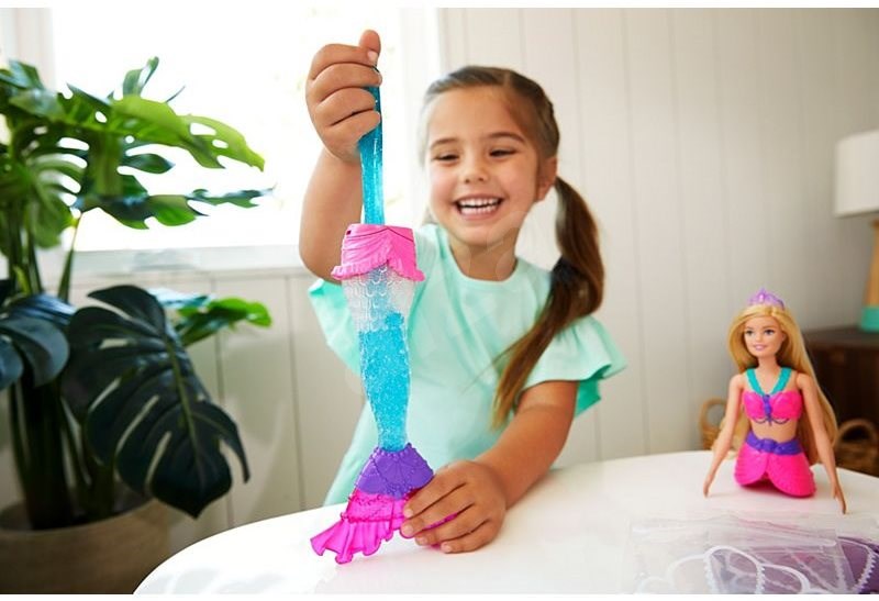 Mattel Barbie panenka Mořská víla a třpytivý sliz