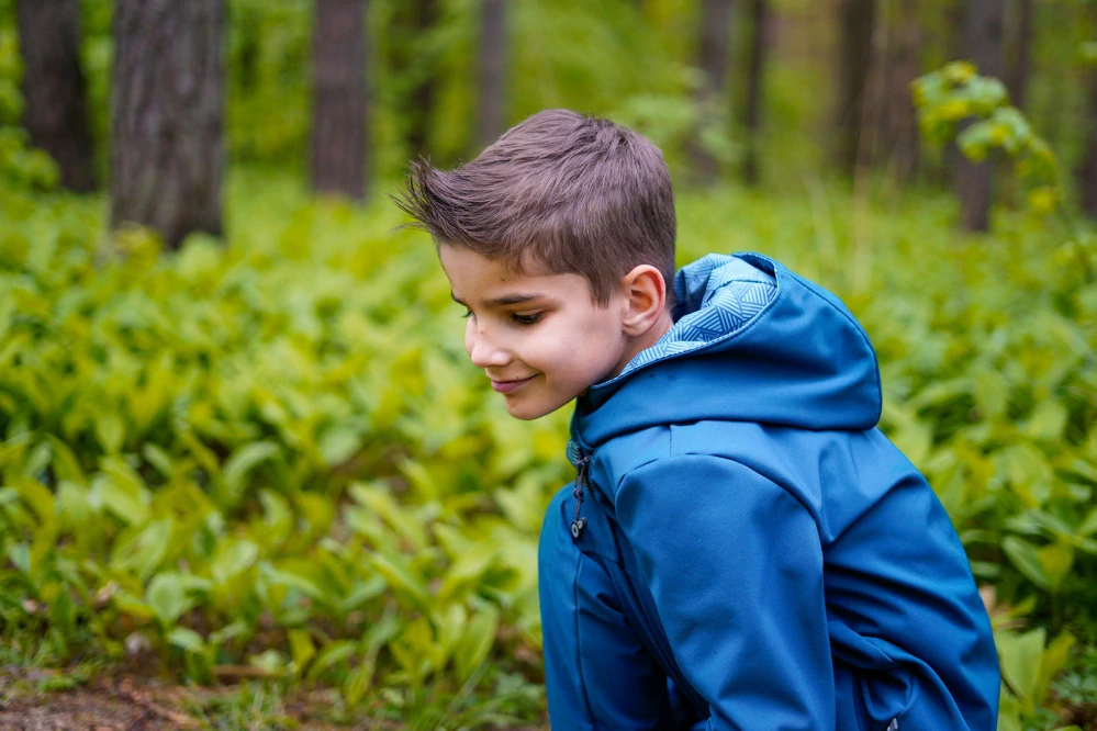 Unuo Dětská softshellová bunda s fleecem Cross Kobaltová Sharp Kluk 122/128