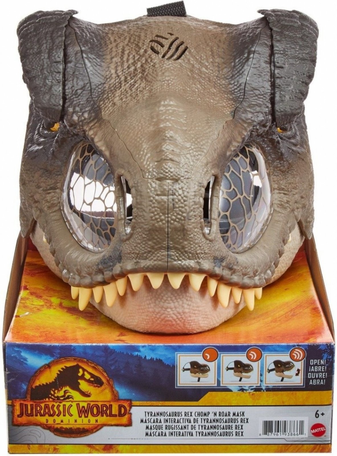 Mattel Jurský svět Maska na obličej se zvuky T-REX