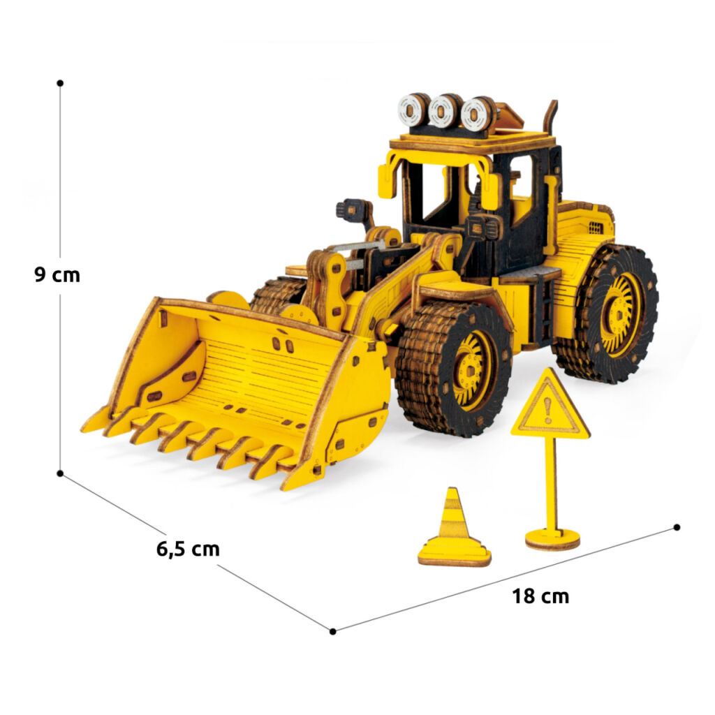 RoboTime 3D dřevěná mechanická skládačka Nakladač