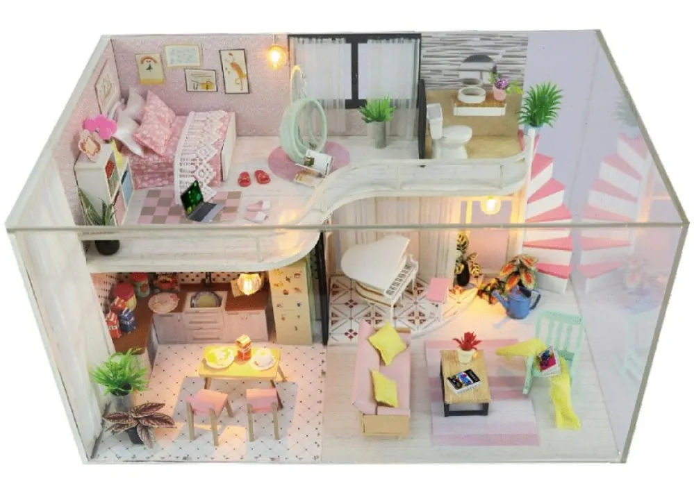 2Kids Toys miniatura domečku Dům Anniny růžové melodie