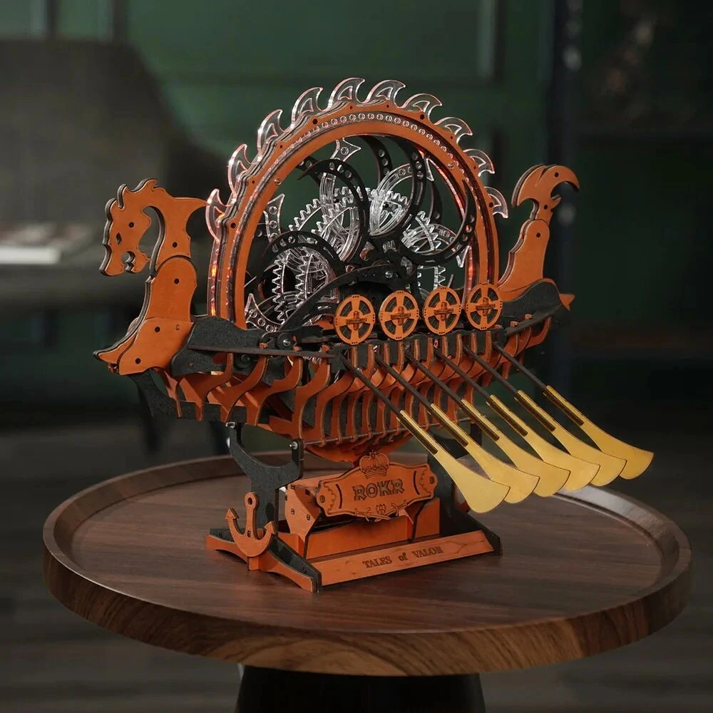RoboTime 3D dřevěná skládačka Vikinská dračí loď