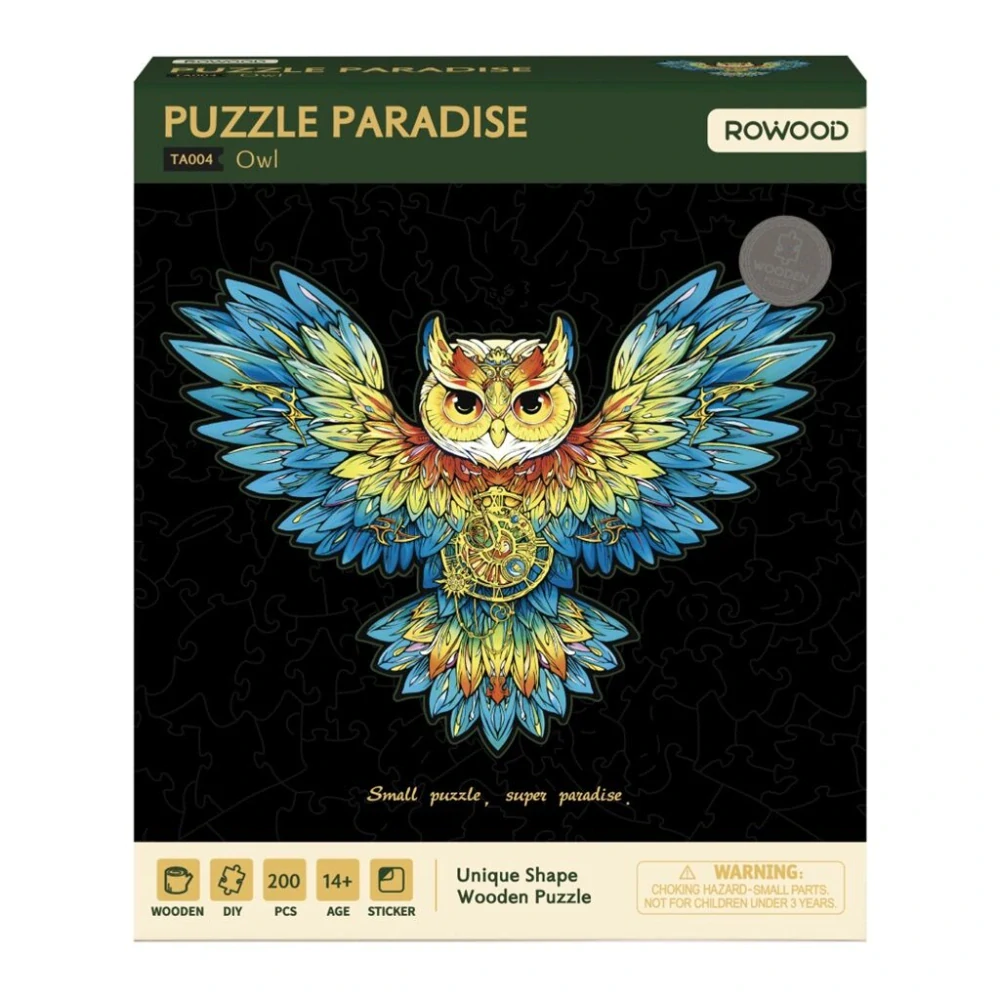 RoboTime Dřevěné puzzle Sova