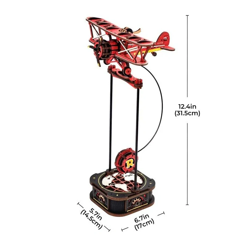 RoboTime 3D mechanická skládačka Dvojplošník s kyvadlem