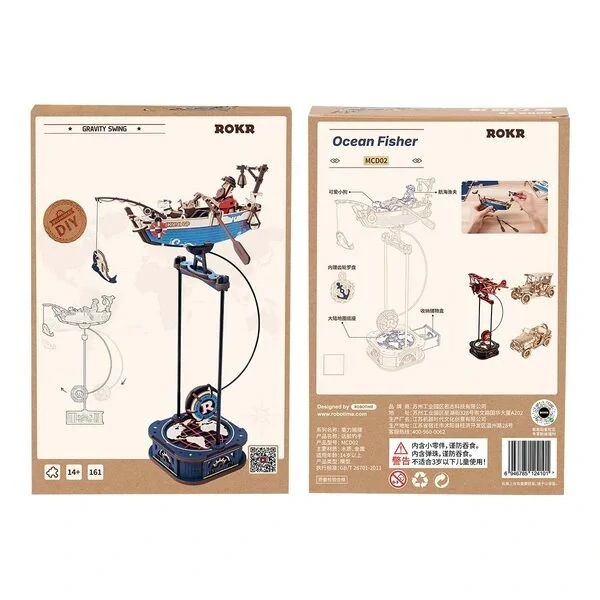 RoboTime 3D mechanická skládačka Rybářská loď s kyvadlem