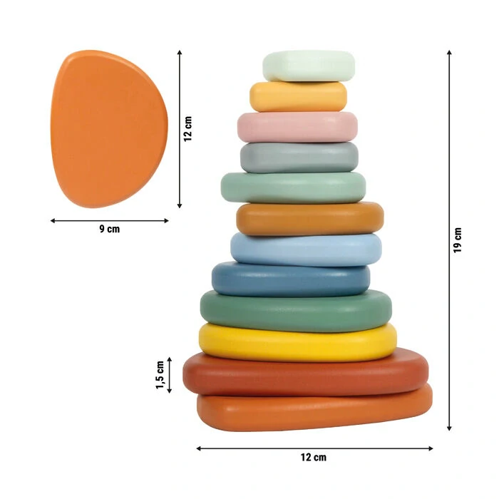 small foot Montessori říční kameny Balanční hra