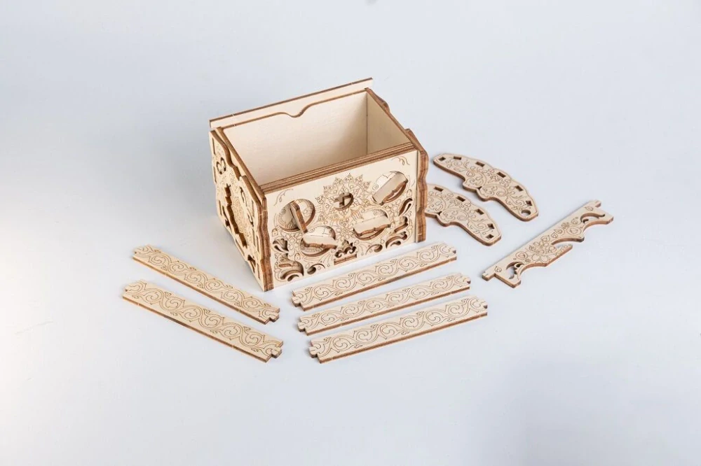 EscapeWelt 3D dřevěná skládačka hlavolamu Secret Treasure Box