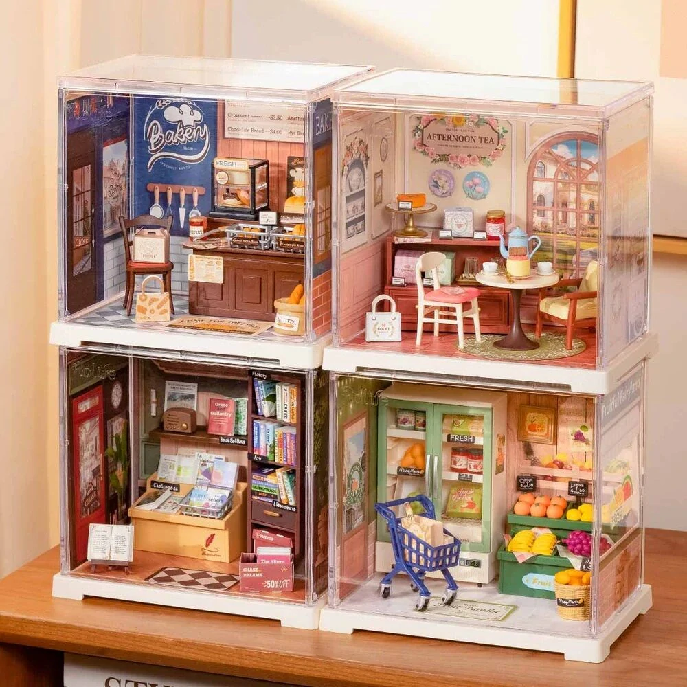 RoboTime 3D dřevěná skládačka Miniatura domečku mini Pekárna