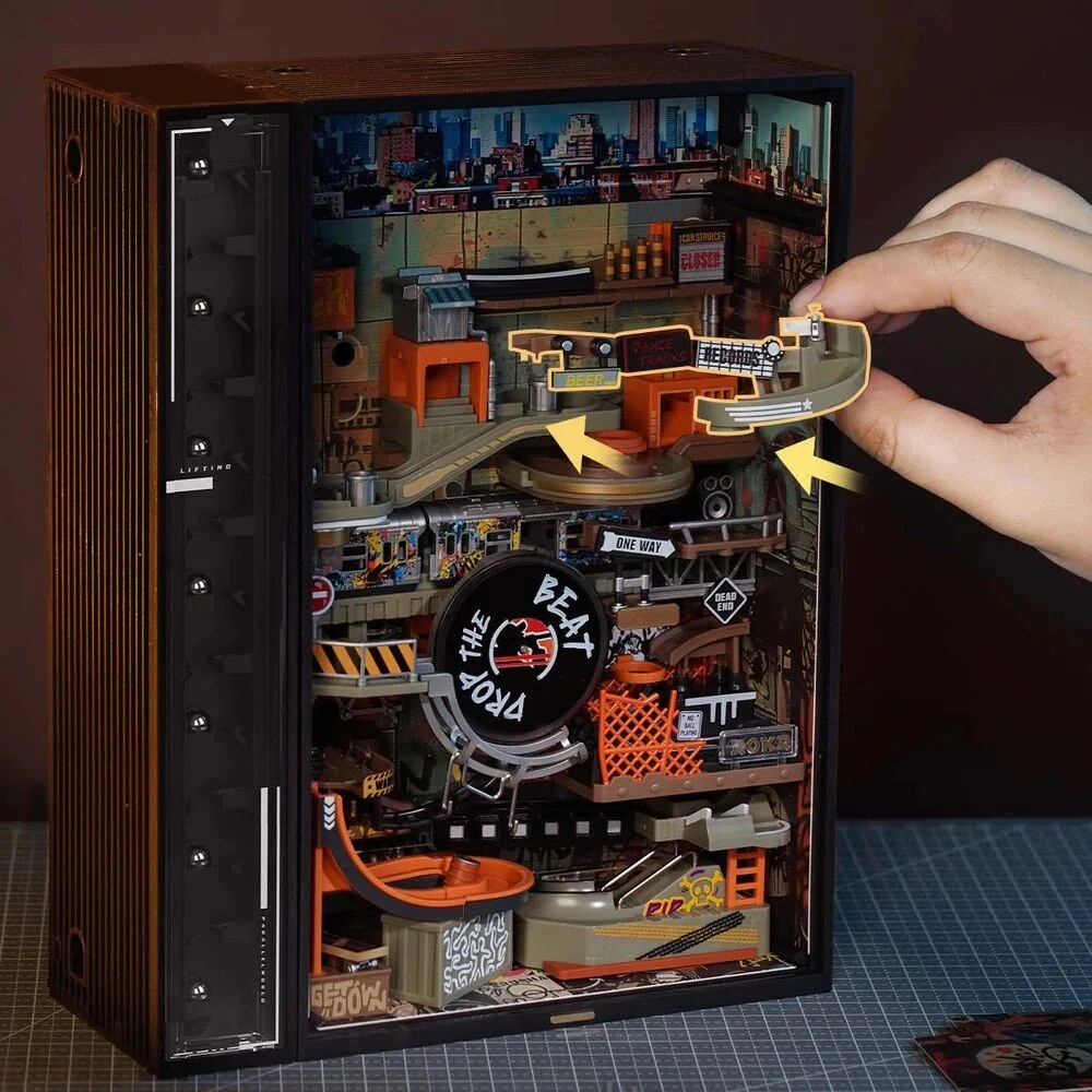 RoboTime 3D mechanická skládačka kuličkové dráhy Hip-hopová ulice