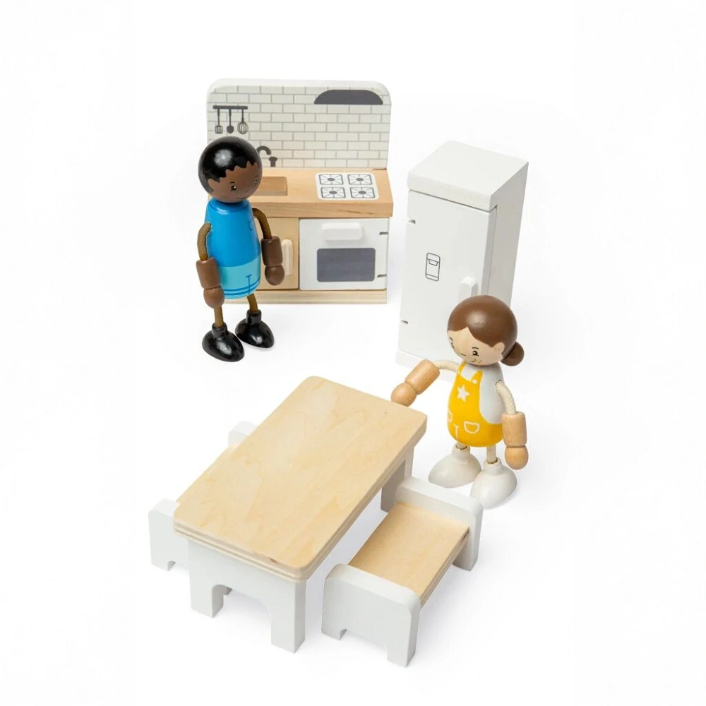 Bigjigs Toys Dřevěný nábytek do domečku pro panenky Kuchyň