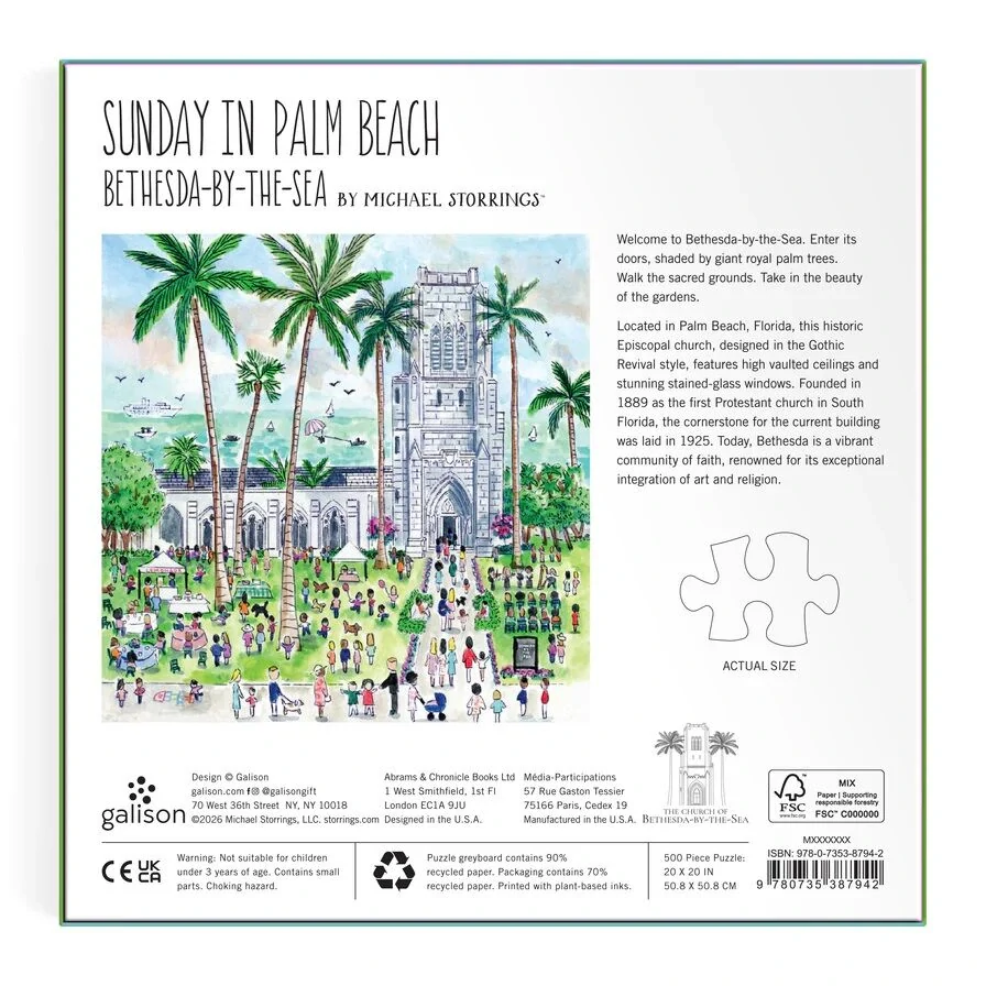 Galison Puzzle Michael Storrings Neděle v Palm Beach 500 dílků