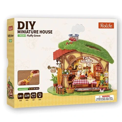 RoboTime 3D dřevěná skládačka Miniatura domečku Kouzelný les Fluffy Grove