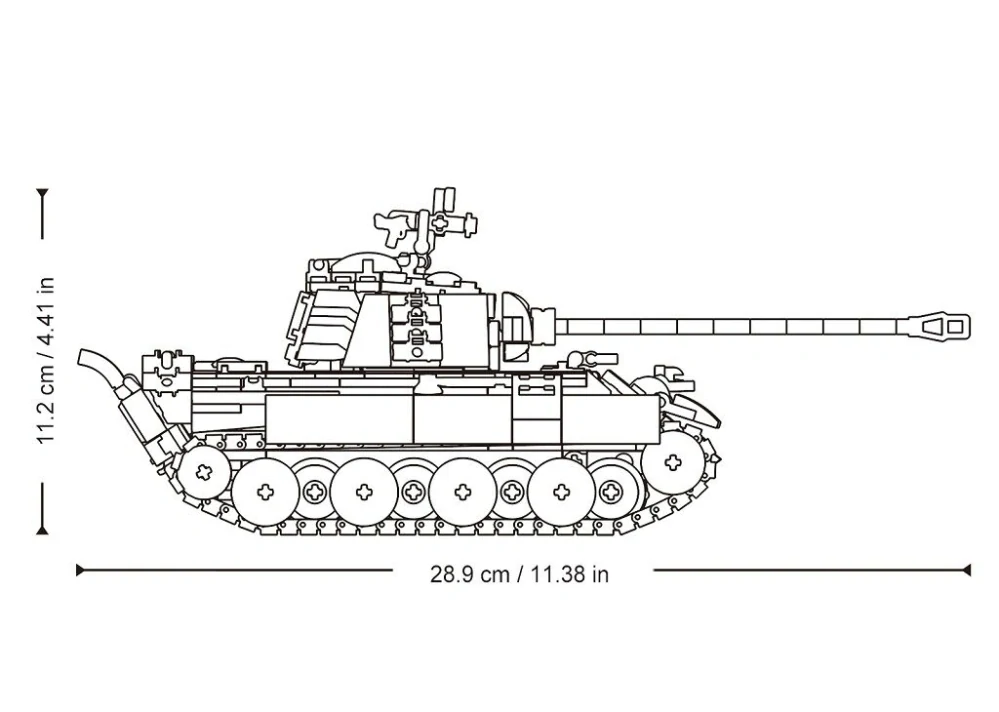 Sluban Model Bricks M38-B1535 Střední tank Panther G-S v měřítku 1:35
