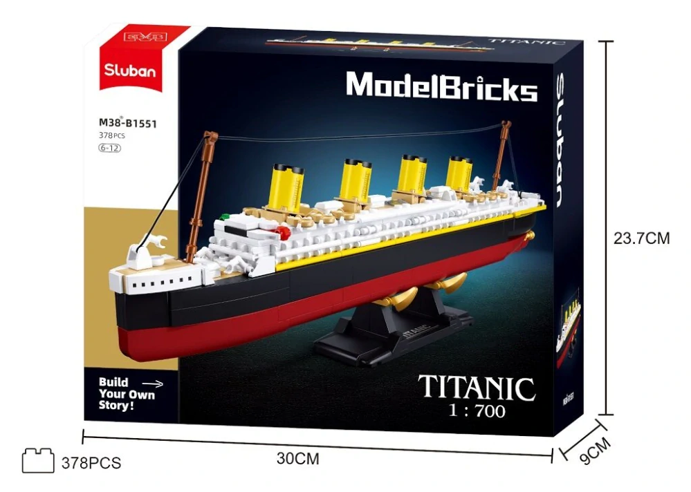 Sluban Model Bricks M38-B1551 Titanic v měřítku 1 : 700