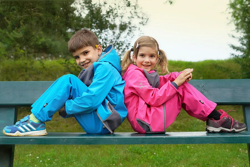 Unuo Dětské softshellové kalhoty s fleecem Basic Fuchsiová 104/110