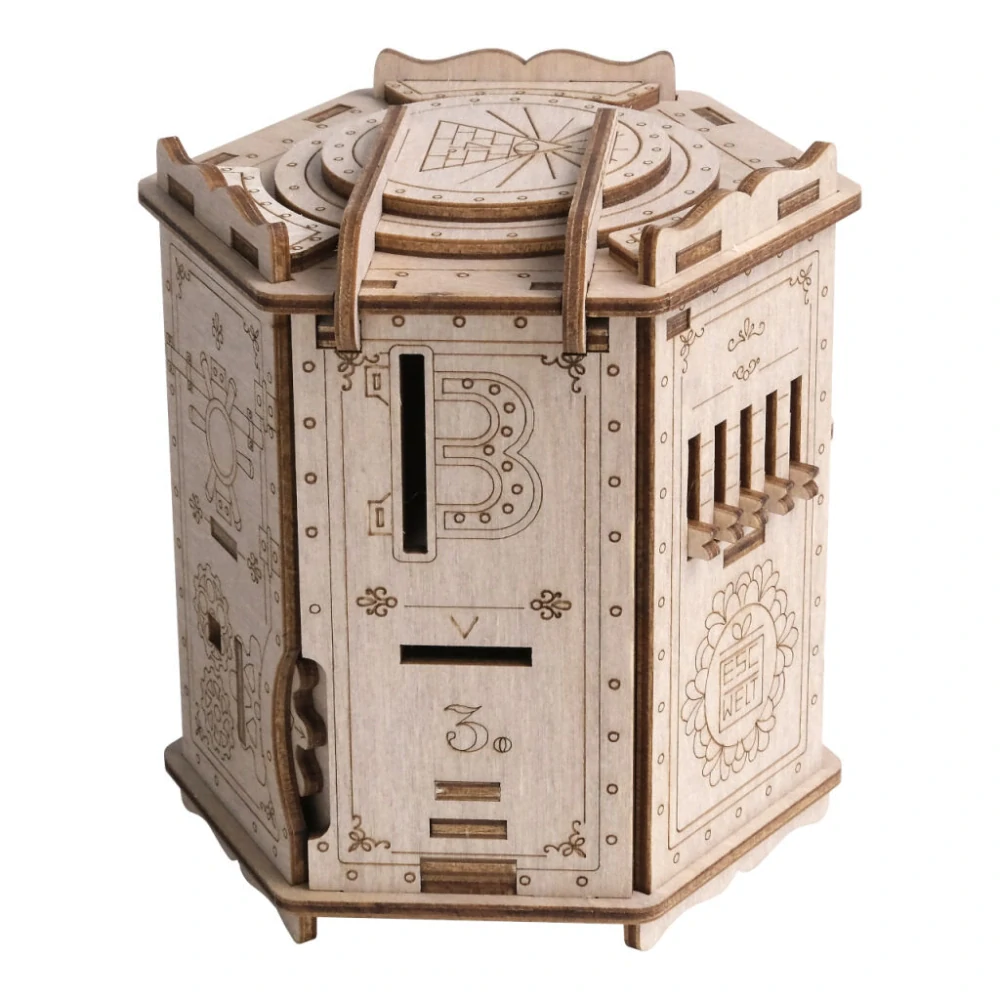 EscapeWelt 3D dřevěná skládačka hlavolamu Fort Knox Pro