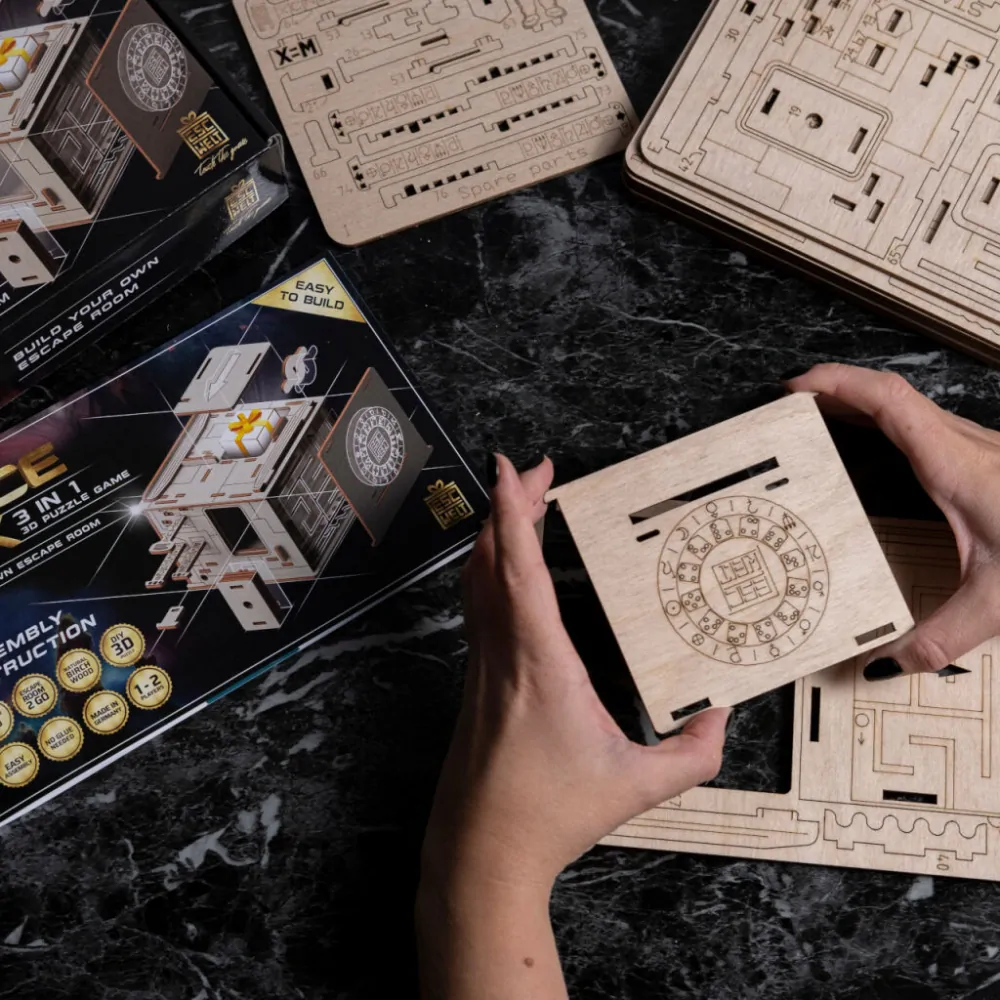 EscapeWelt 3D dřevěná skládačka hlavolamu Vesmírná kapsle