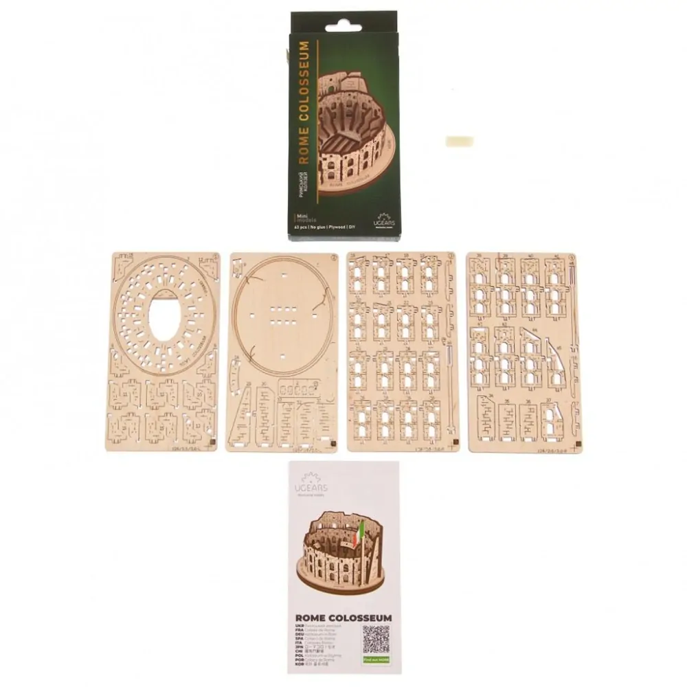 Ugears 3D dřevěné mechanické puzzle Římské Koloseum