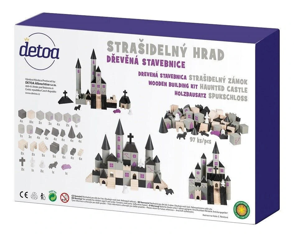 Detoa Dřevěná stavebnice Strašidelný hrad